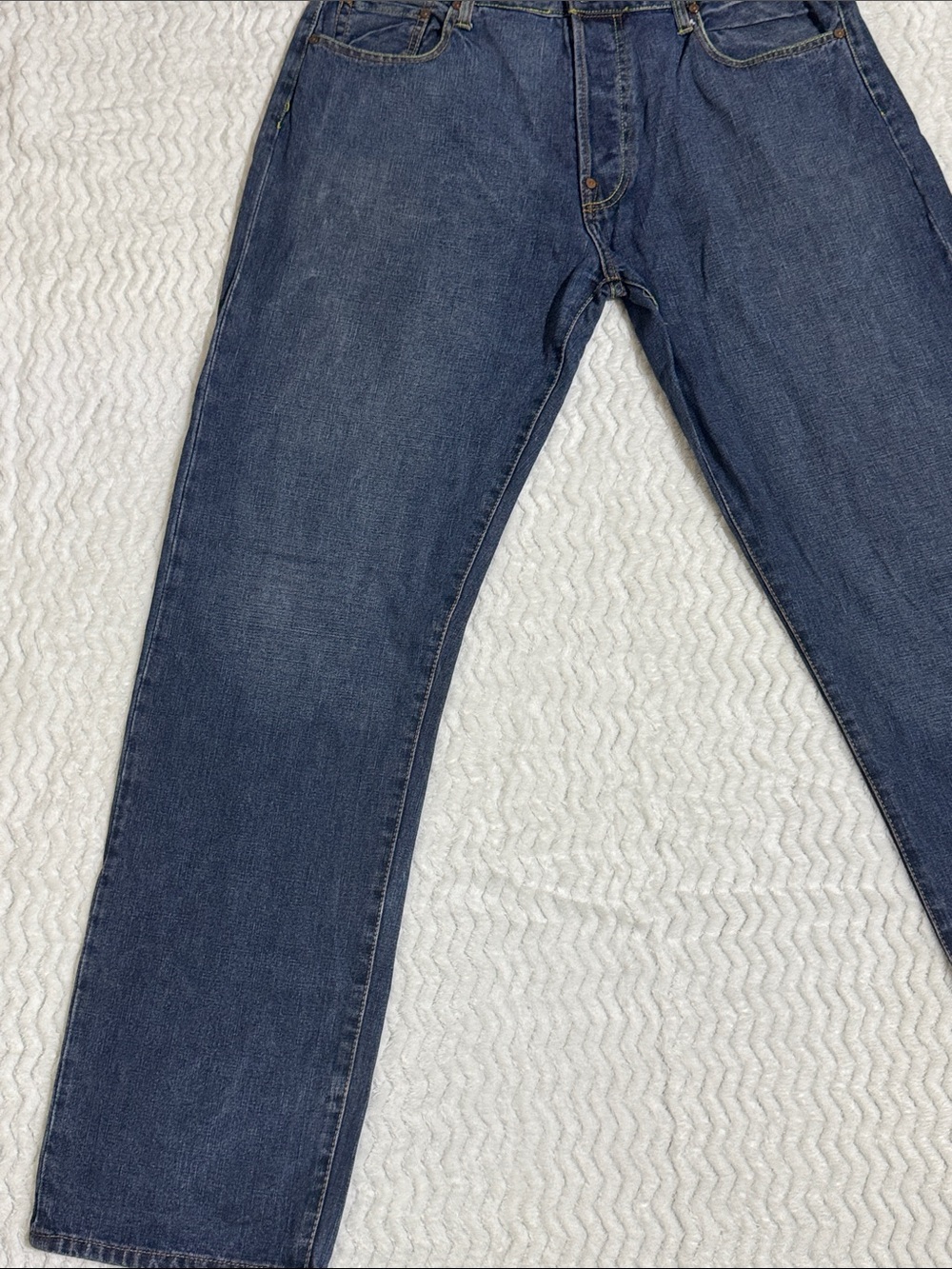 Vintage Evisu Denim Embroidered Jeans Japan Baggy Y2K Men Size 36 Blue - Picture 10 of 16